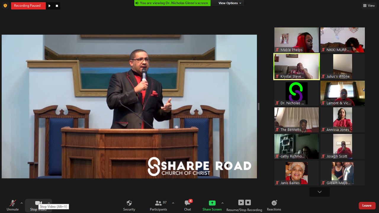 Sharpe Road's virtual Sunday service on zoom and Facebook Live