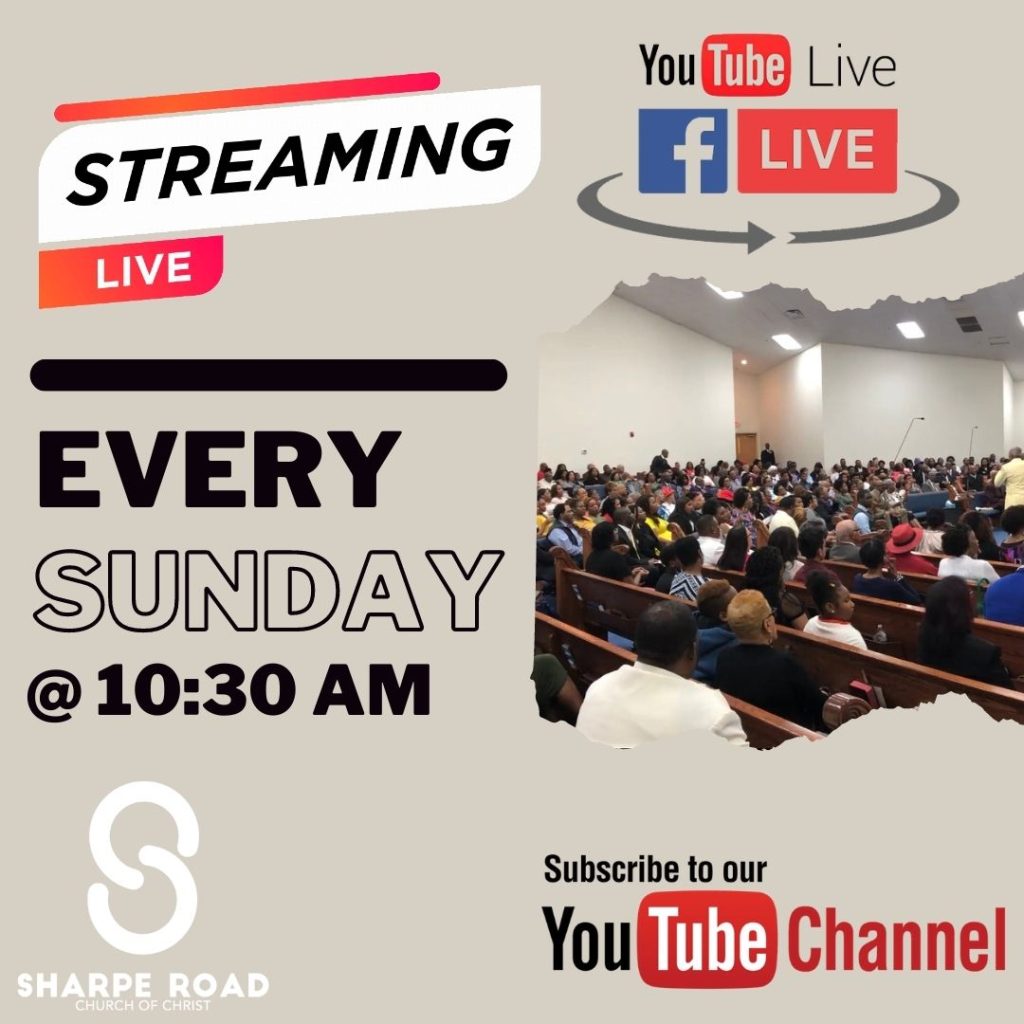 Streaming every Sunday on YouTube and Facebook