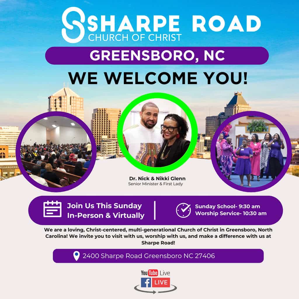 Welcome to Sharpe Road Church of Christ in greensboro nc